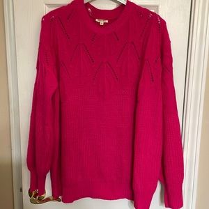 Jodifl boutique fuchsia spring sweater M Worn once.